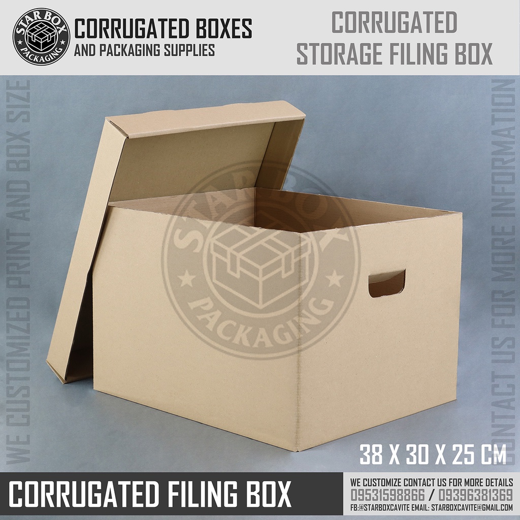 Starbox Corrugated Filing Box Storage Container Office Filing Box File