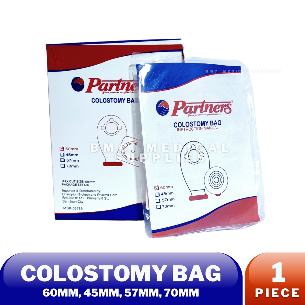 Colostomy Bag Set Sizes 45mm 57mm 60mm And 70mm Partners Shopee