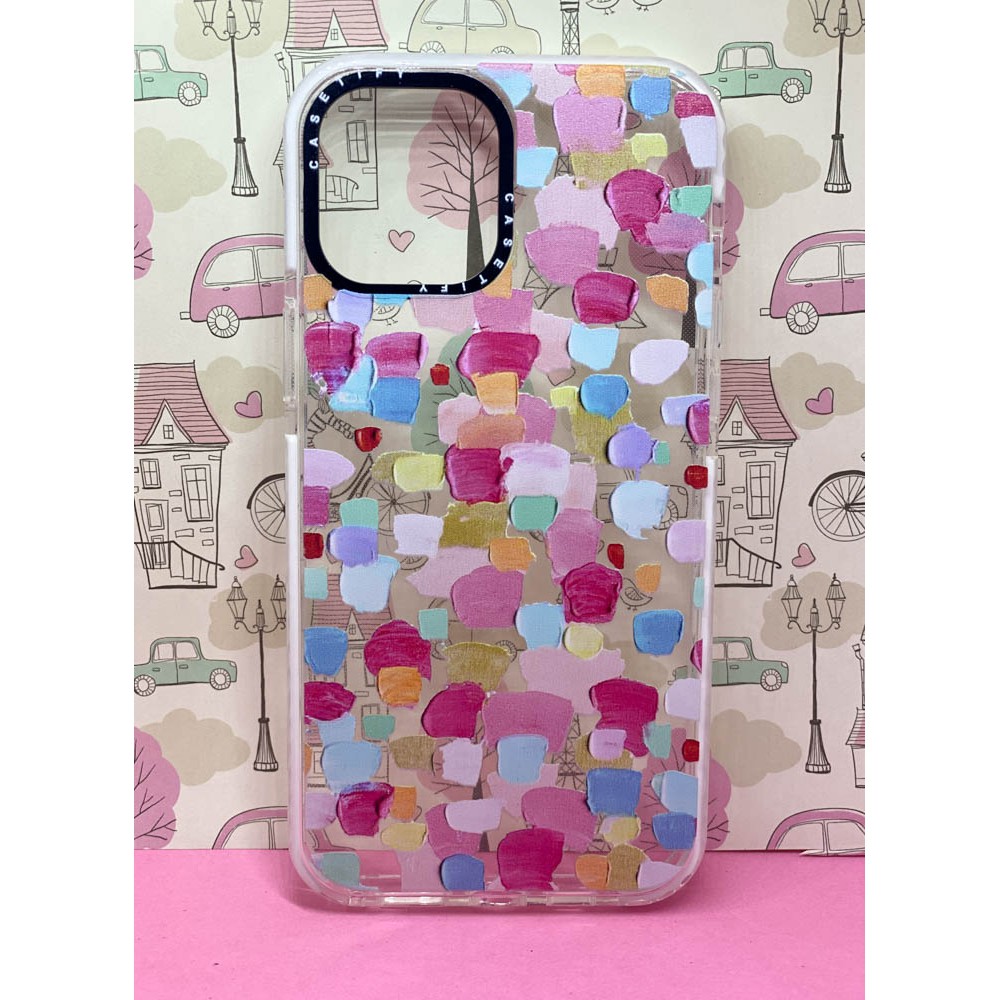 Magenta Confetti Casetify Design Case for iP12ProMax 12 12Pro 11ProMax 11 11Pro Xmax Xr X 6 7 8 678