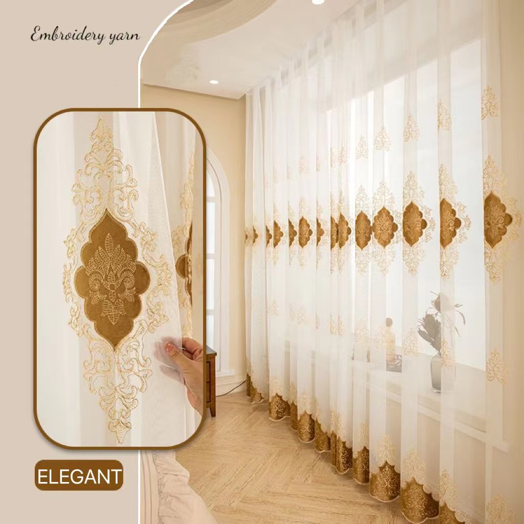 2023 curtains white day sheer curtain langisr voile sliding door window