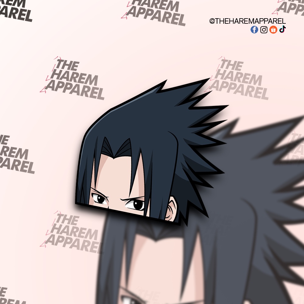 Sasuke | Naruto Shippuden | Vinyl Peeker Sticker | The Harem Apparel |  Shopee Philippines