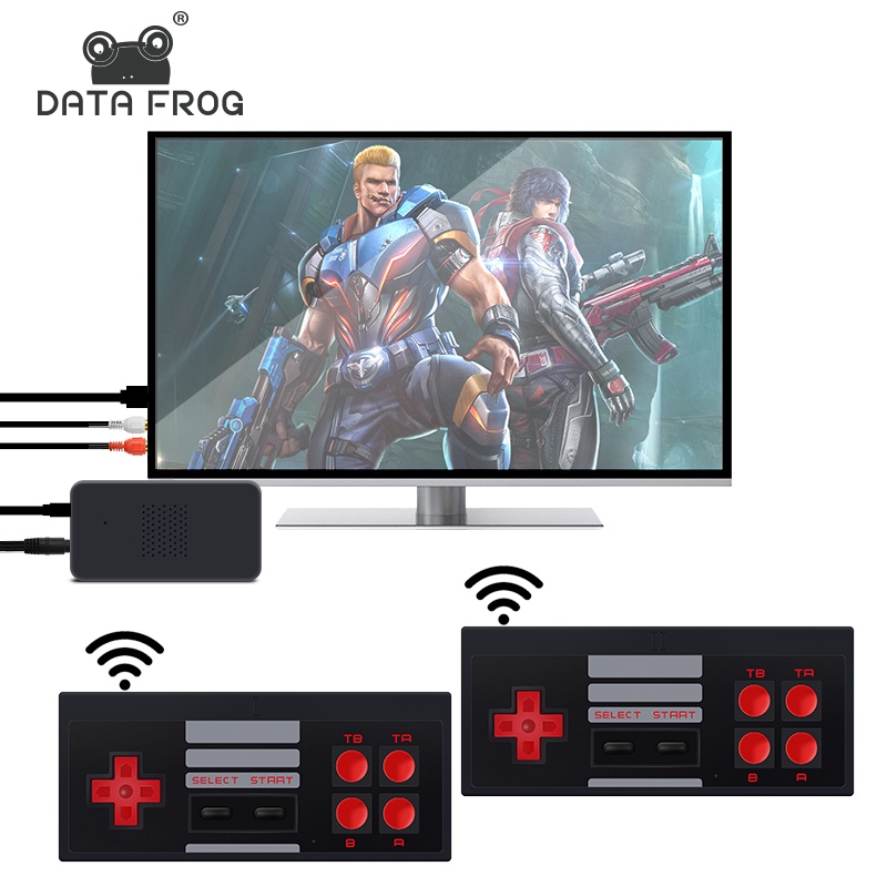 2022 NEW DATA FROG Video Game Console 8 Bit Dual Wireless Controllers ...