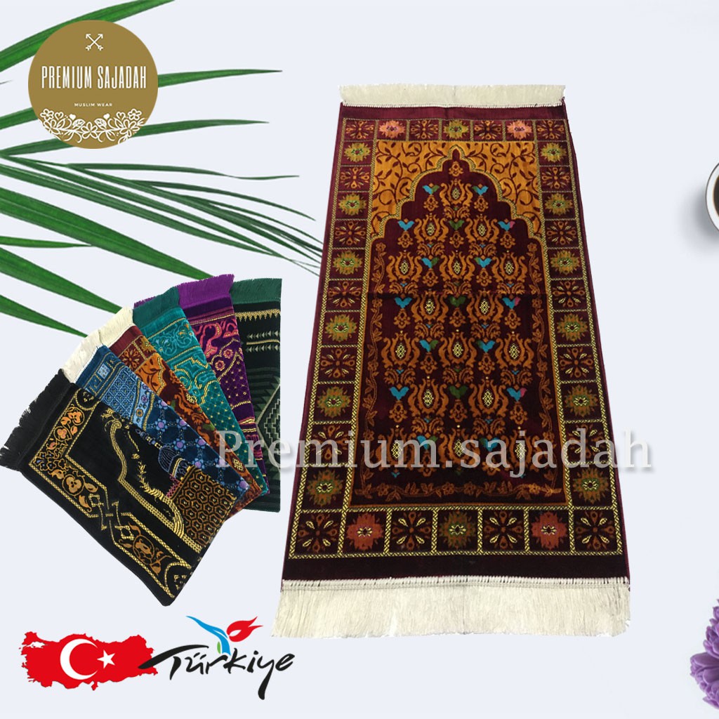 New Turkish Midi Prayer Rug, Thick, Smooth, Soft, Premium, Hajj Umrah ...