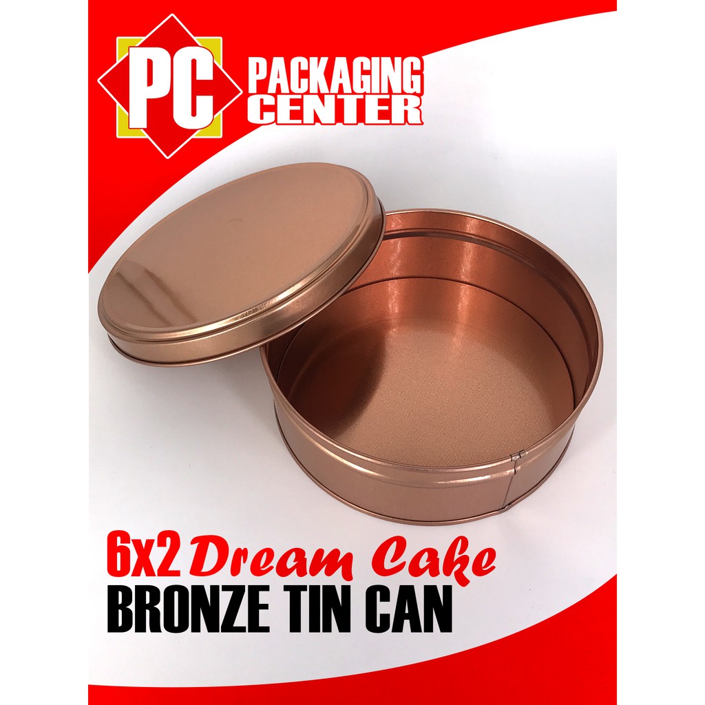 Dream Cake Bronze Tin can 6x2 by 8pcs per set