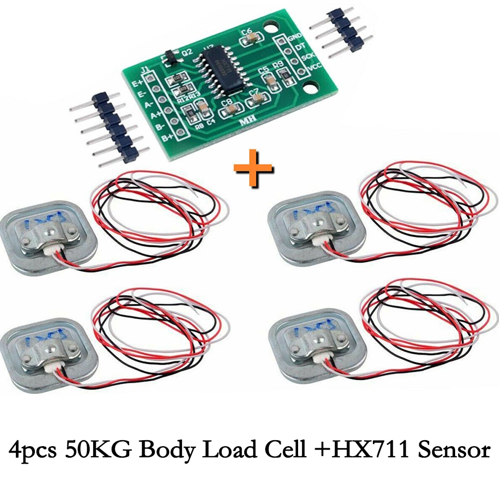 4 X 50KG Body Load Cell Weighing Sensor Scales Sensor With HX711 AD ...