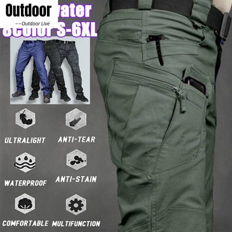 IX7 Men's Waterproof Tactical Pants Cargo Pants Users Outside Sports ...