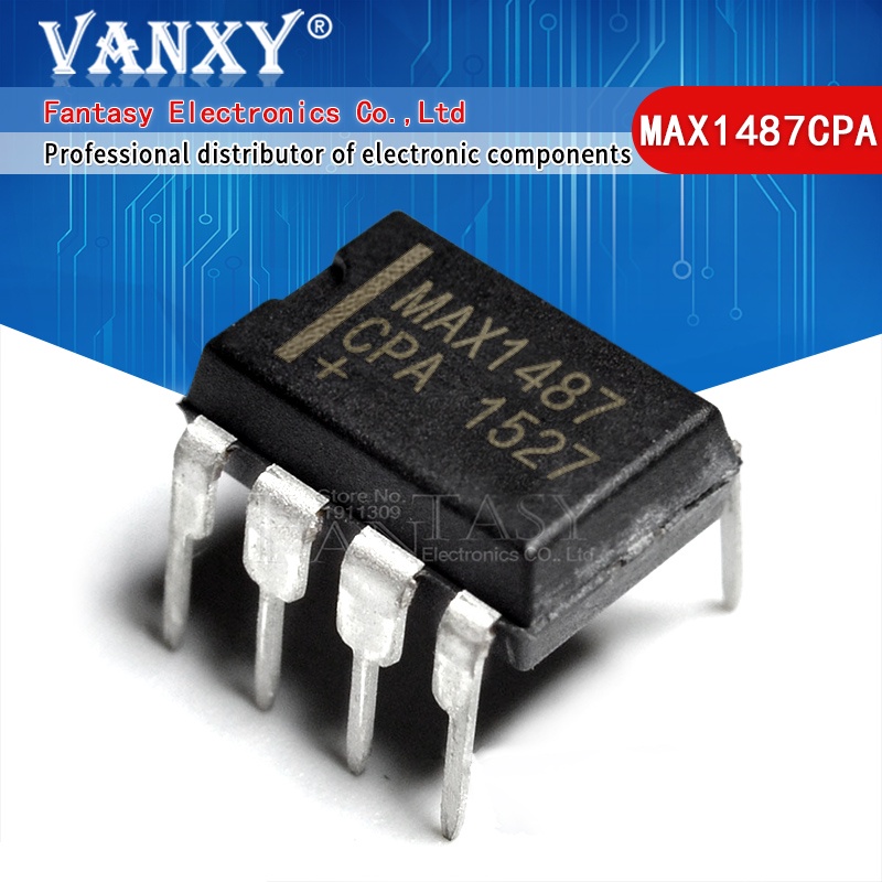 10x MAX1487CPA DIP-8 – RS-485/RS-422 Transceiver IC, Für Zuverlässige Serielle Kommunikation In Industrieprojekten