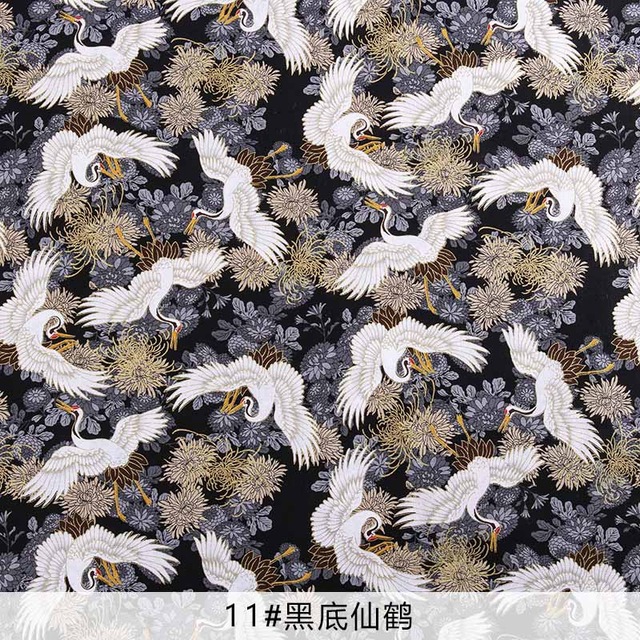 Bronze cotton Fabric Japanese Print Fabric for Kimono Home Hand Sewing
