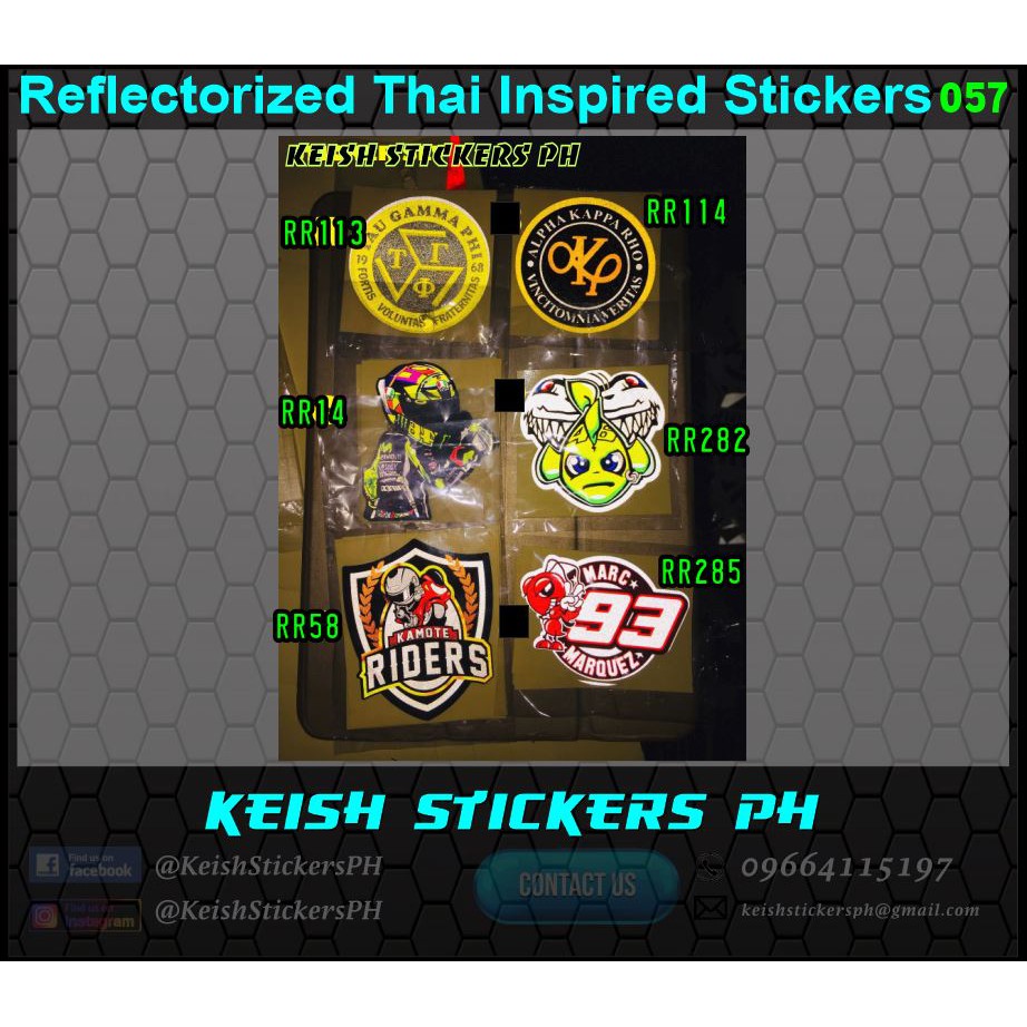 Thai Inspired Reflectorized Stickers-057 | Shopee Philippines