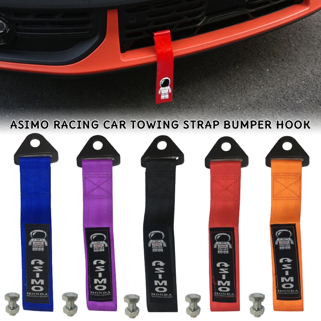 Racing Car Tow Strap, Universal High Strength Car Towing Strap Belt Tow Rope For Front Rear Bumper Towing Hook