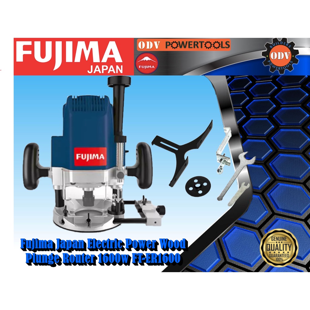 FUJIMA JAPAN Electric Power Wood Plunge Router Machine 1600w FT-ER1600 ...