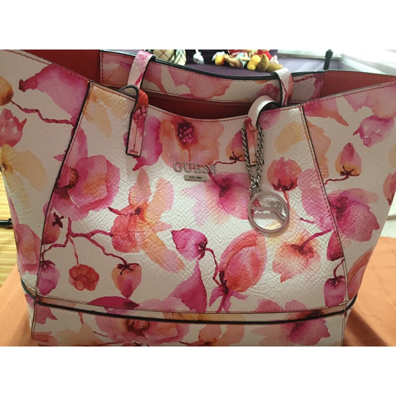 Guess best sale floral satchel