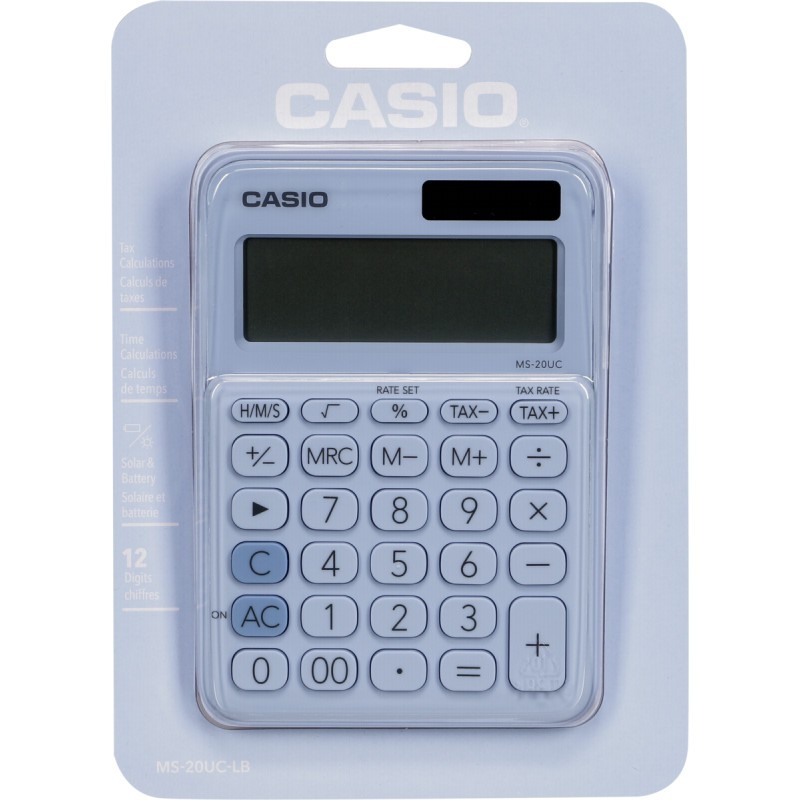 CASIO Calculator MS-20UC Colorful Pastel 12-Digits | Shopee Philippines