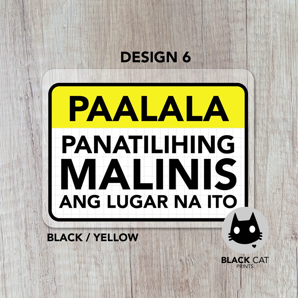Paalala Panatilihing Malinis Ang Lugar Na Ito Sign Laminated Signage Sign Board Shopee 8463