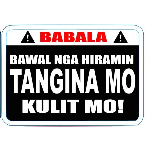 BABALA BAWAL BABAERO SEXY VINYL STICKER WATERPROOF HIGH QUALITY ...