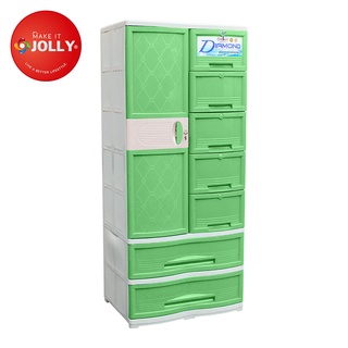 Diamond Closet Cabinet with 2 Big Drawer - Jolly Plastic