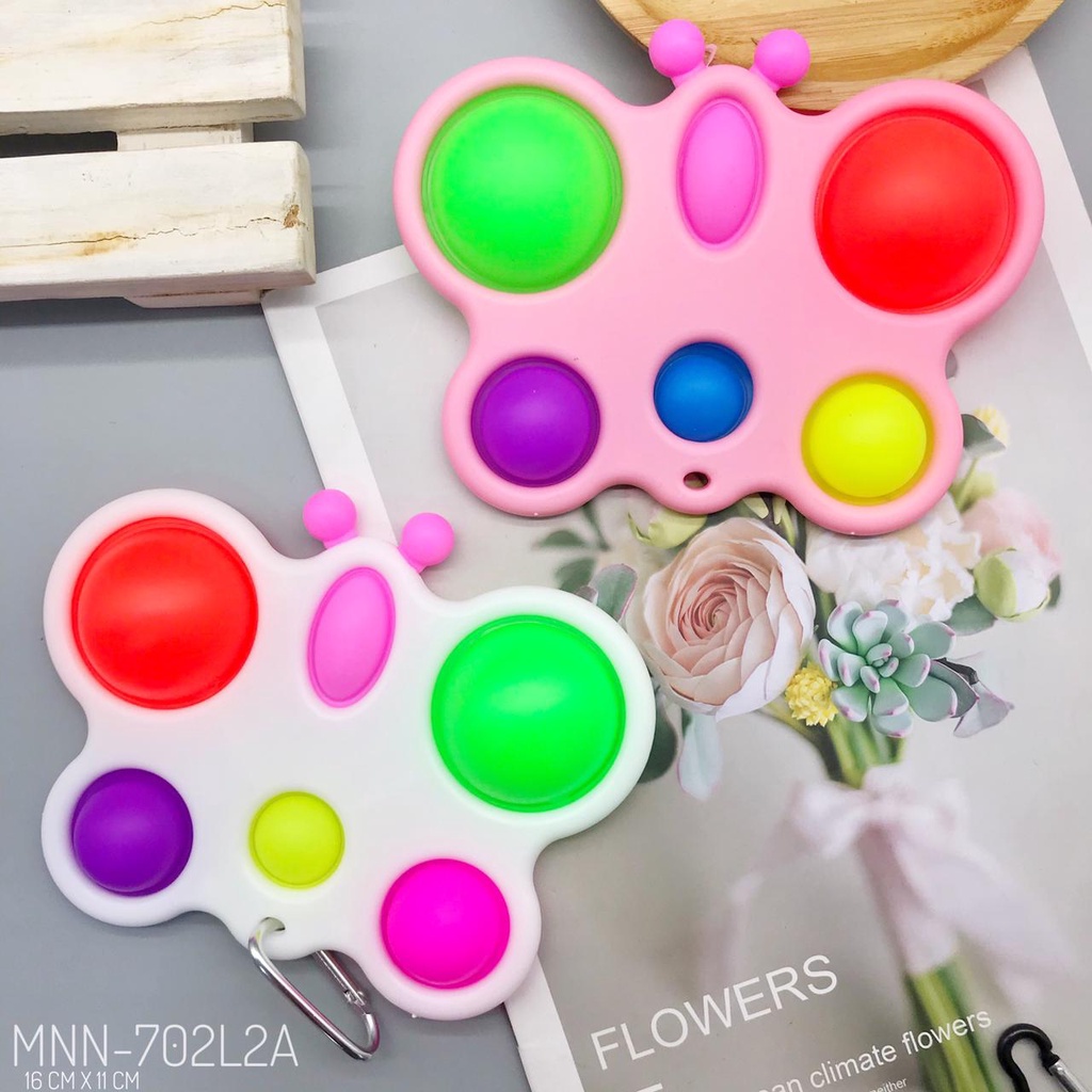 Pop it Simple Dimple Fidget Toys Unicorn Dino butterfly toy Fat Brain ...