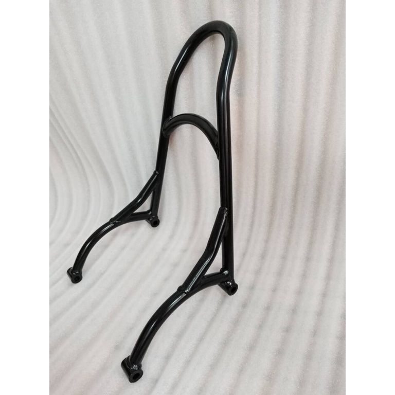 Motaux Sissy Bar Passenger Backrest For Honda Rebel 250 (CA250/CMX250) - Black Steel With Synthetic Leather Pad