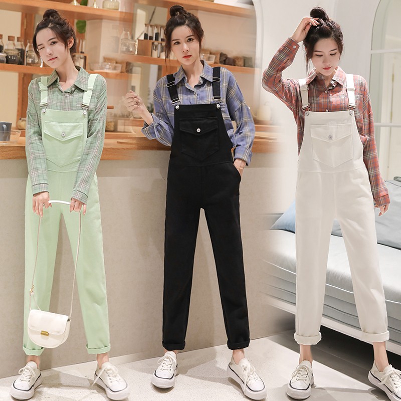 Korean Style High Waist Denim Denim Jumpsuit For Ladies For Women