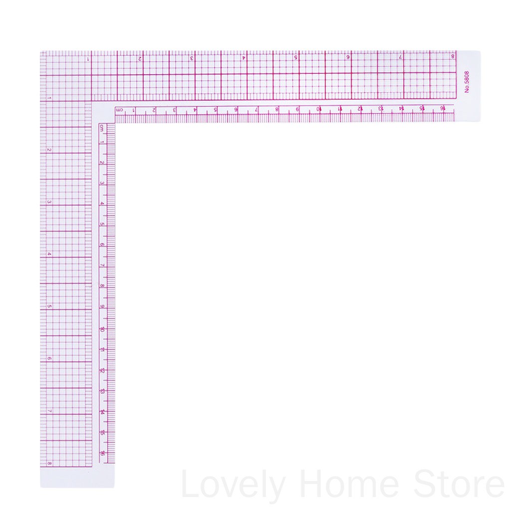 12 Inch Plastic L-Square Rule Clear Sewing Ruler for Pattern Making  Measuring