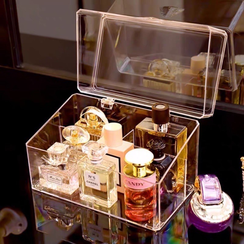Added some shelves to a gift box to make a mini perfume display case! :  r/makeuporganization