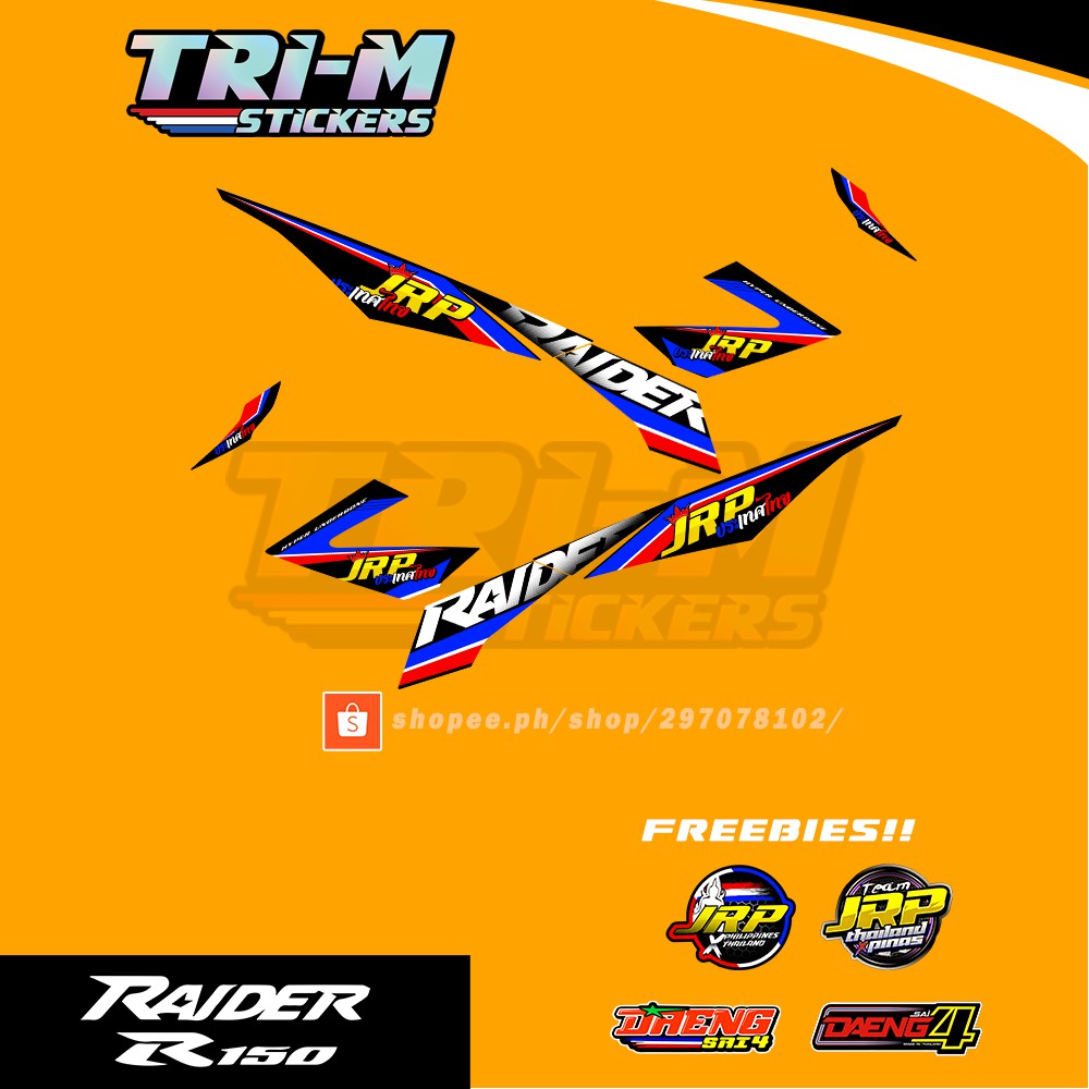 RAIDER R150 FI JRP BODY DECALS With Different Color Variations | Shopee ...