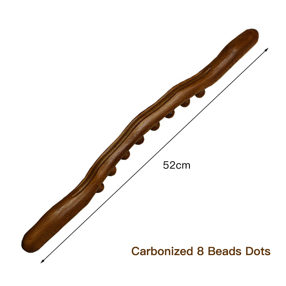 Natural Carbonized Wood Massage Stick Massage Roller for Back Body