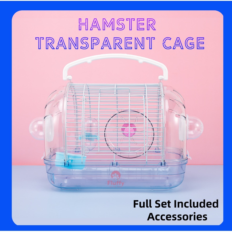 Fresh Look at Hamster Transparent Japan Carrier Travel Cage Full Set Sangkar Telus