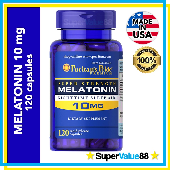 New Puritans Pride Usa Super Strength Rapid Release Capsules Melatonin