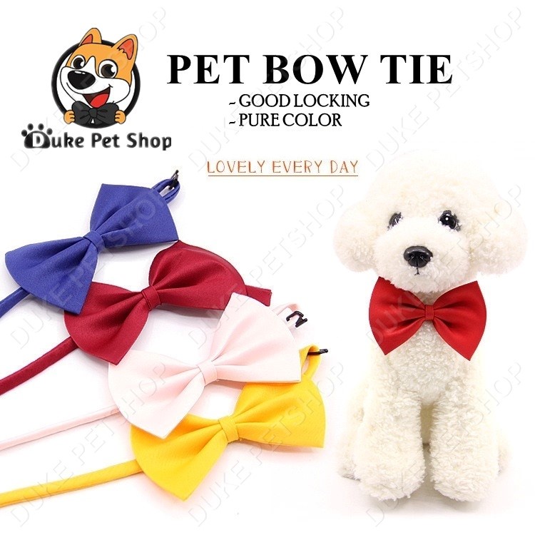 Pet Dog Bow Ties Collar Adjustable Cat Bow Ties Dog Bowtie Collar