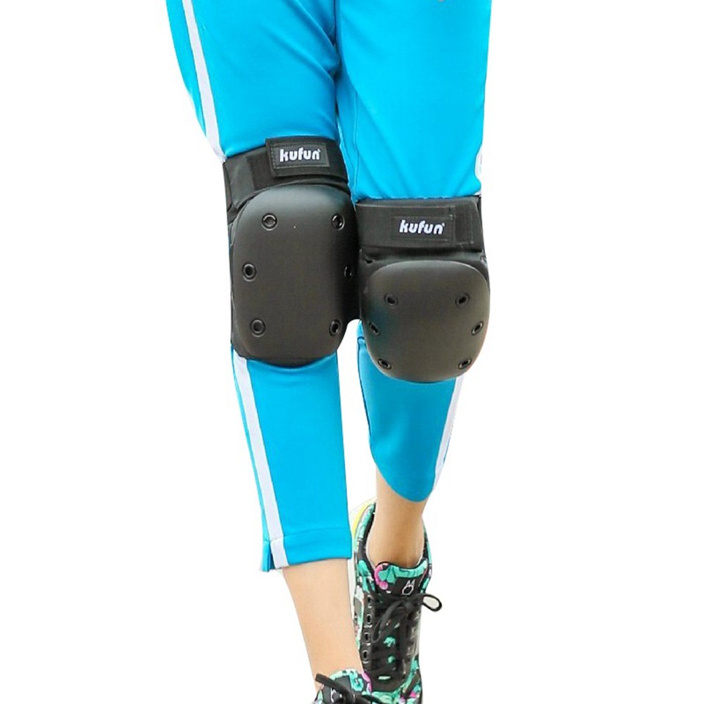 KUFUN Knee Pad Elbow pads set MTB Bike Motorcycle Skateboard Scooter Guards Black Knee Pads ZIJC