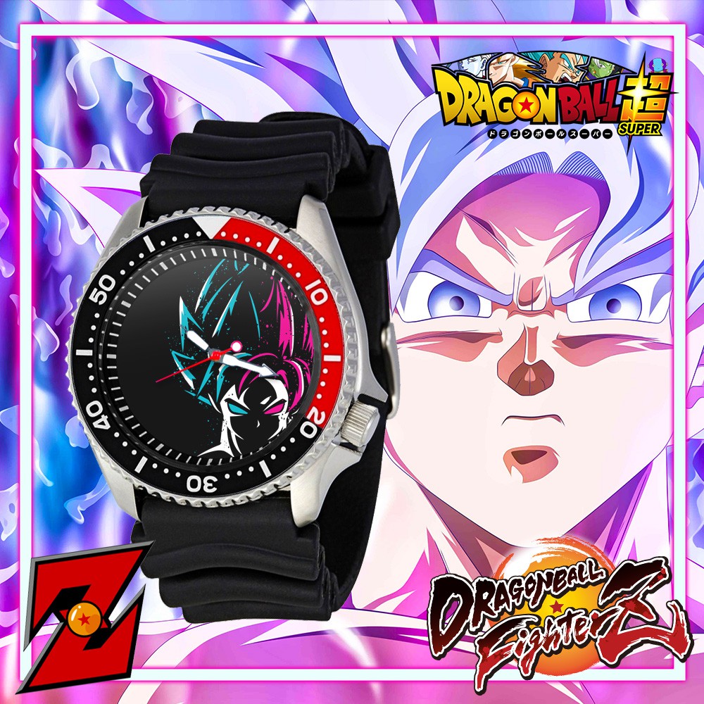 Premium Dragon Ball Super Saiyan Goku Blue Red Anime Watch