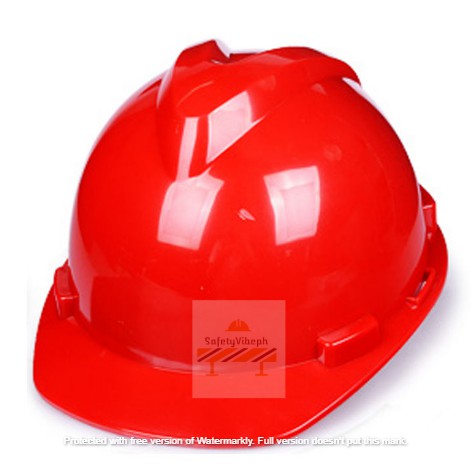 Red store construction hat