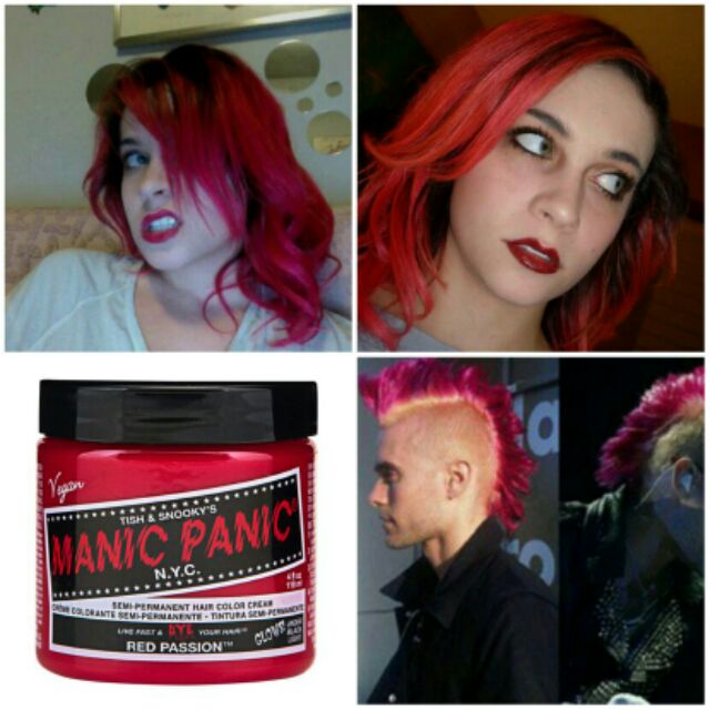 Red Passion Manic Panic Semi-Permanent Red Hair Dye - ilovetodye ...