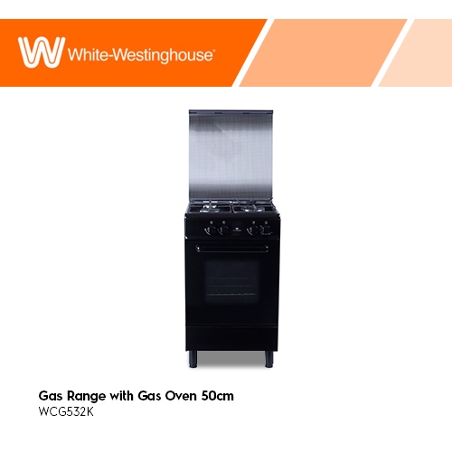 White Westinghouse WCG532K Gas Range with Gas Oven 50cm Shopee Philippines