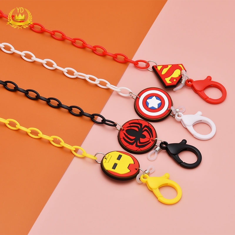 marvel-hero-cartoon-spider-man-iron-man-mask-chain-captain-america