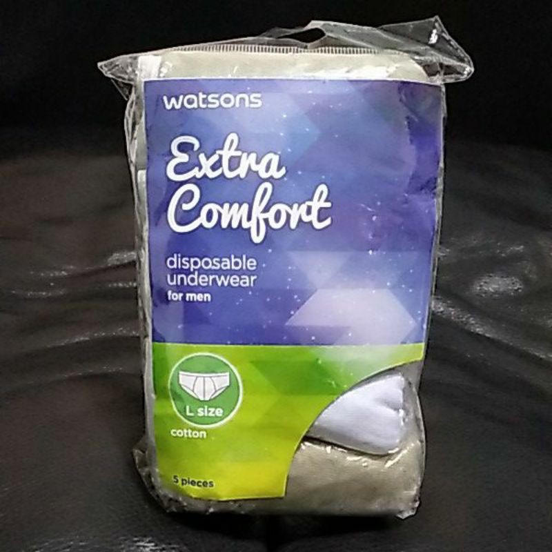 WATSONS Extra Comfort Disposable Underwear for Men Size XL (Cotton,  Dermatologically Tested) 5s, Cotton & Paper