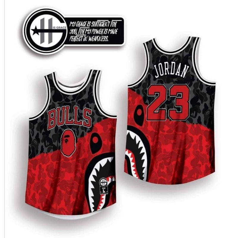 Bathing ape bulls store jersey