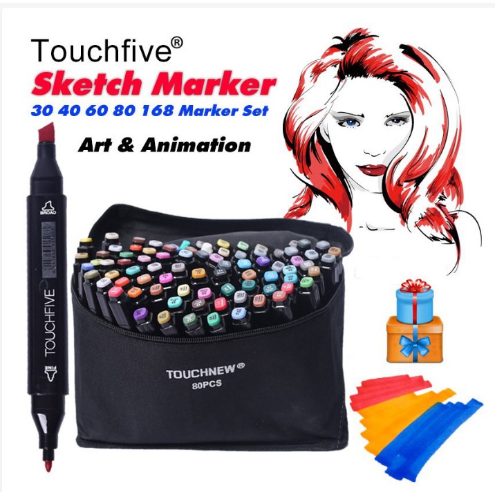 Ready Stock] Touchfive Touch five Markers - Colored Pens for