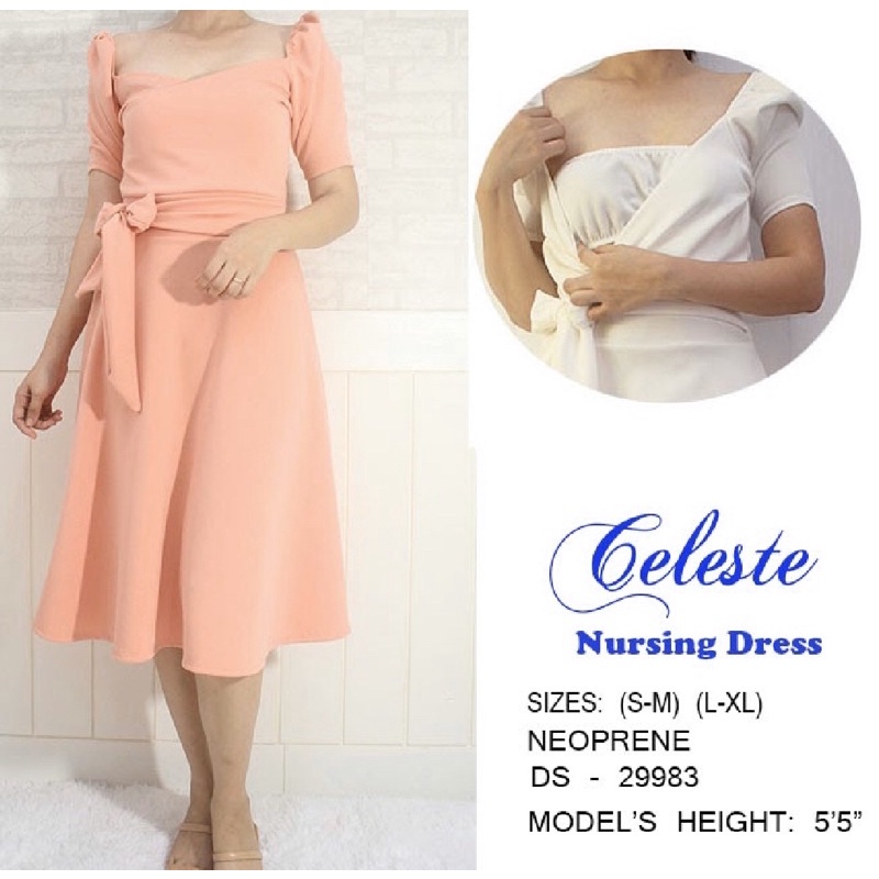 BREASTFEEDING NURSING LACTATING FORMAL DRESS PASTEL COLOR WEDDING GUEST