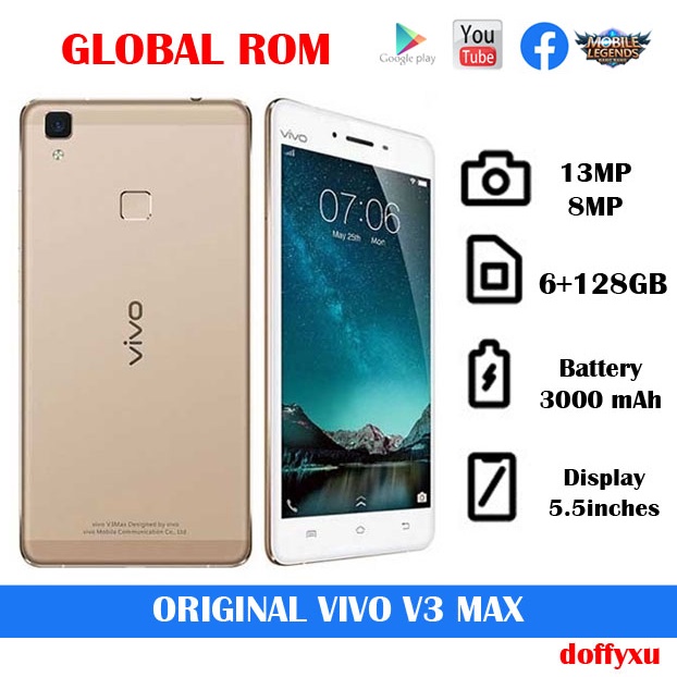 Original Vivo V3 Max 6/128GB Global ROM🍘 Desafie suas fronteiras com as ...