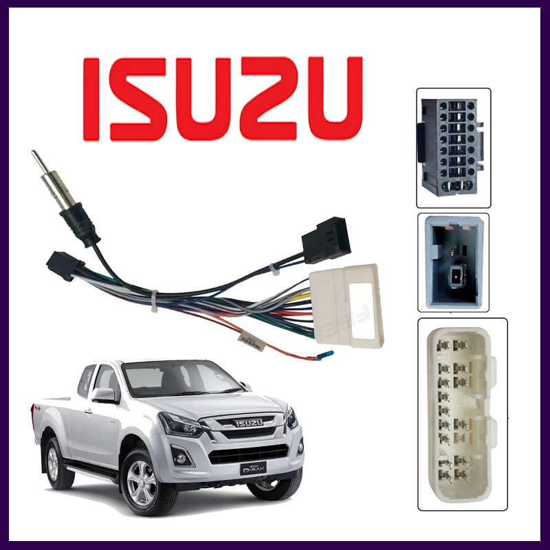 Car 16pin Audio Wiring Harness For Isuzu D-Max Stereo Installation Wire