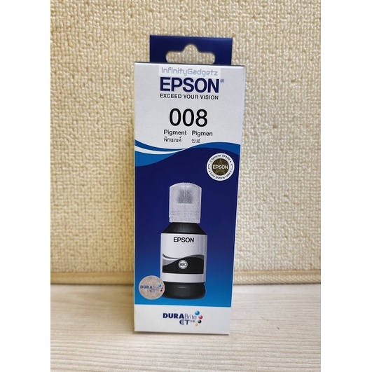 Genuine Epson 008 Pigment Ink (Black) for L6460 L6490 L6550 L6570 L6580