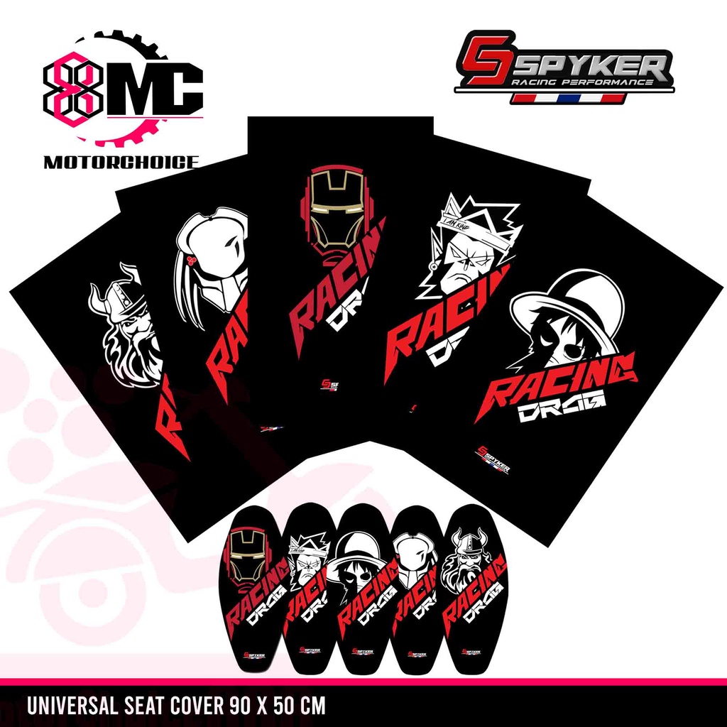 SPYKER Motorcycle Seat Cover Racing Drag Universal 90 x 80 cm Made in