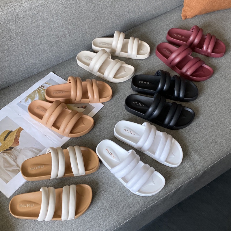 Jvf Slippers For Women Korean Two Strap 6298 Shopee Philippines