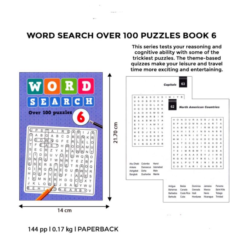 Word Search Over 100 Puzzles Series 1-14 | Shopee Philippines