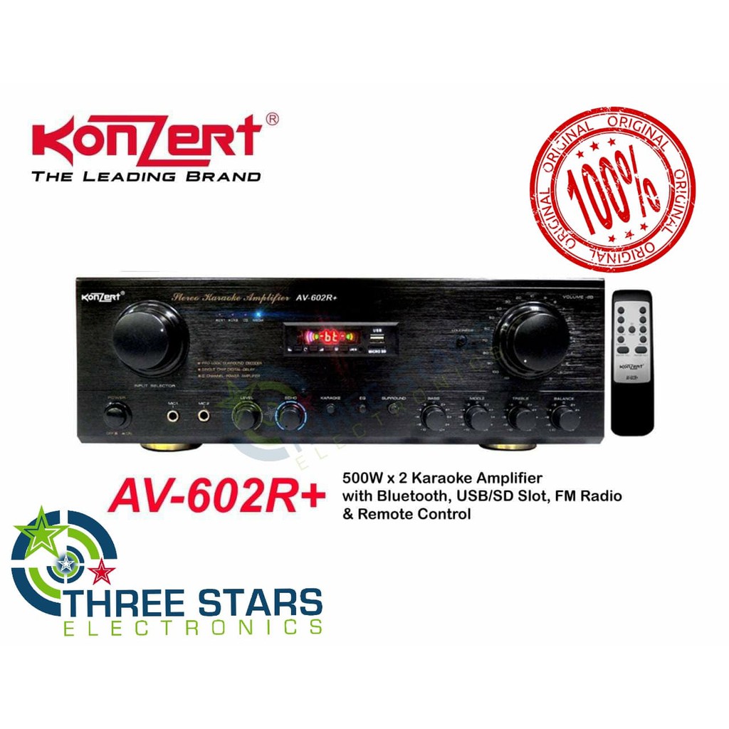Original Konzert AV 602 r+ with Bluetooth Multimedia Digital Karaoke
