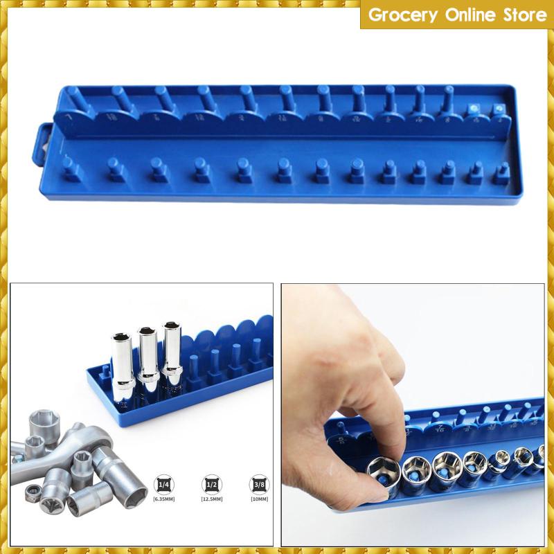 Socket Organizer Rail Set 1/4inch, 3/8Inch, and 1/2Inch Drive Tool