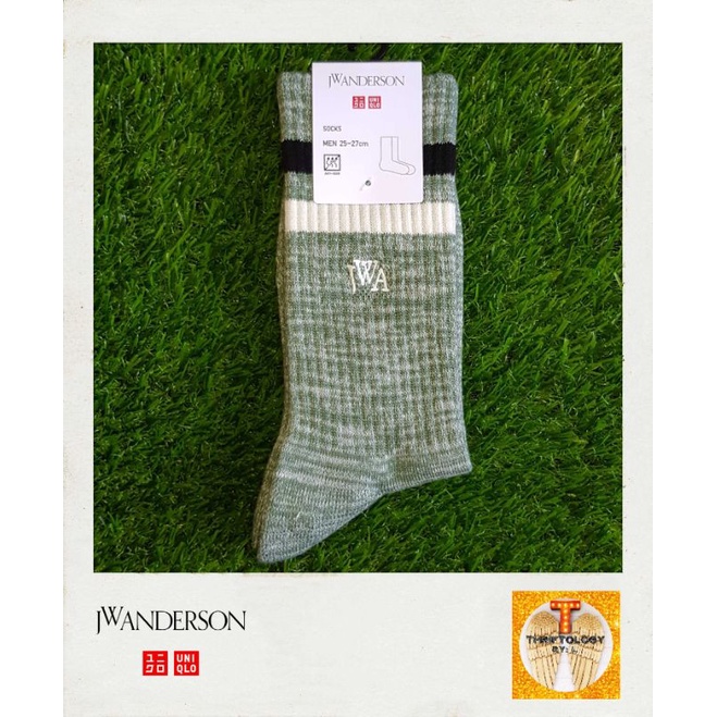 Uniqlo X JW Anderson Men's Socks ( Olive GreenWhite / Black and White