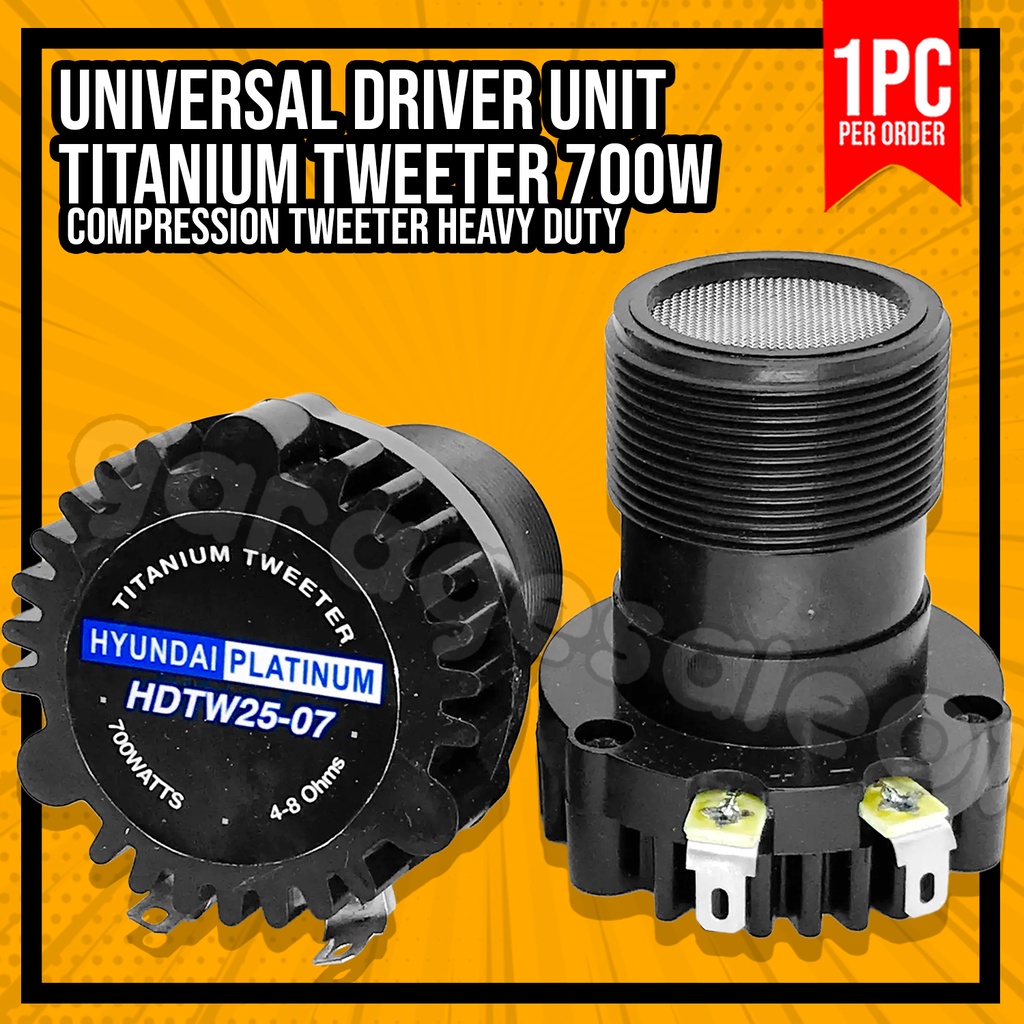 GS Universal Titanium Tweeter Driver Unit 700W | Heavy Duty Compression ...